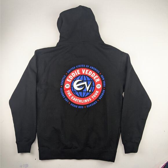 Eddie Vedder The Earthlings Tour Black Zip Up Hoodie - Adult Medium - Picture 1 of 4